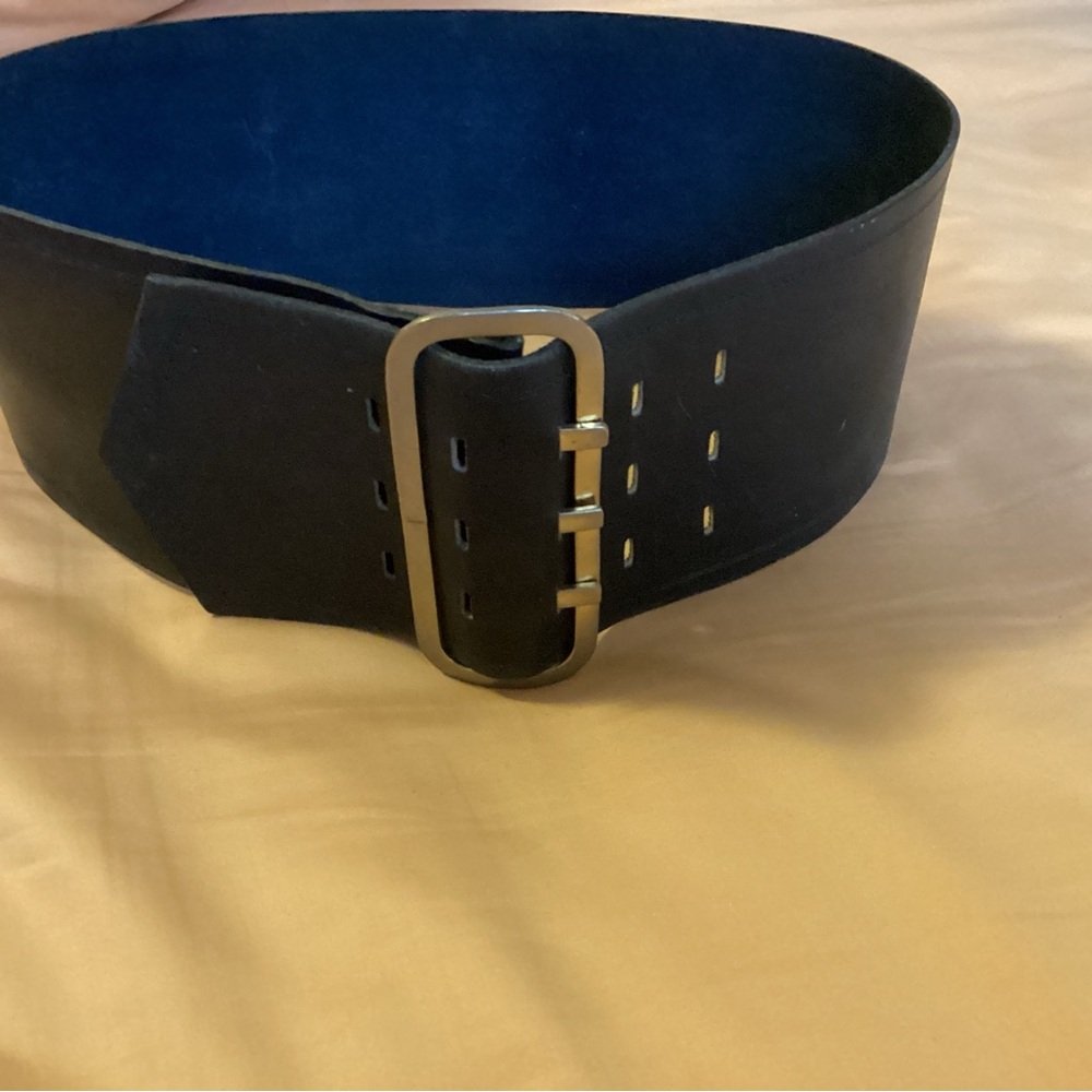 Vintage reversible navy blue belt